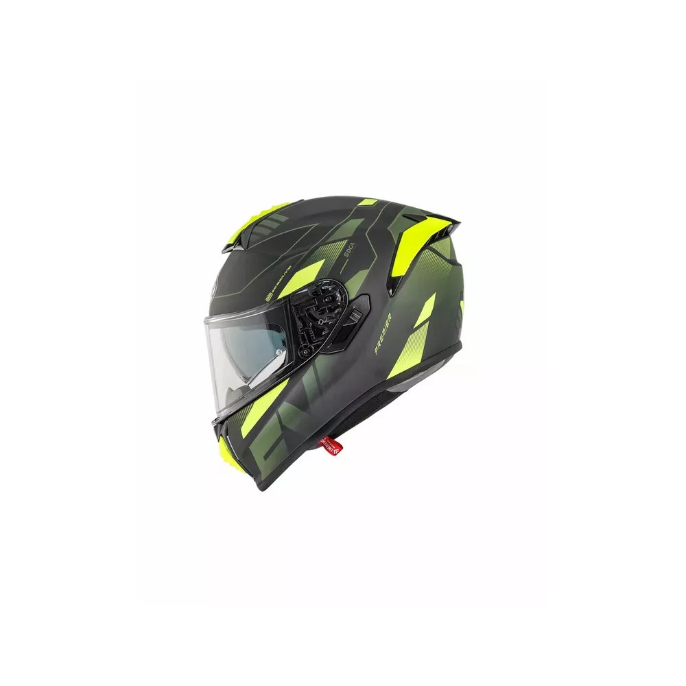 Casco Evoluzione PR — XL, amarillo fluorescente, negro mate